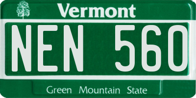 VT license plate NEN560