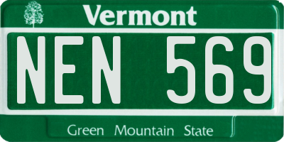 VT license plate NEN569