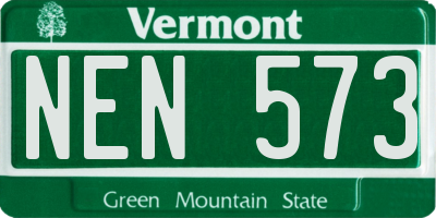 VT license plate NEN573