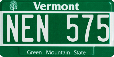 VT license plate NEN575