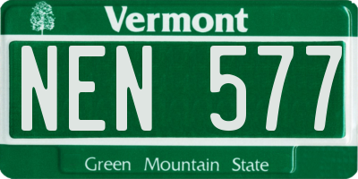 VT license plate NEN577