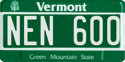 VT license plate NEN600