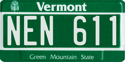 VT license plate NEN611