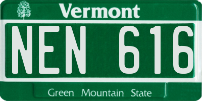 VT license plate NEN616