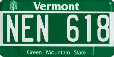 VT license plate NEN618