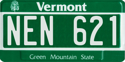 VT license plate NEN621