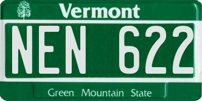 VT license plate NEN622