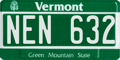 VT license plate NEN632