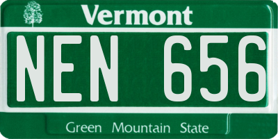 VT license plate NEN656