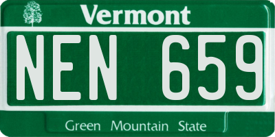 VT license plate NEN659