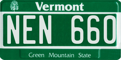 VT license plate NEN660