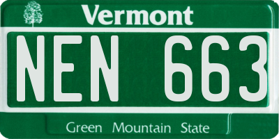 VT license plate NEN663
