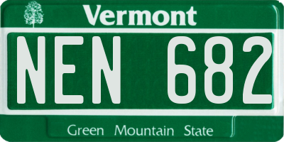 VT license plate NEN682