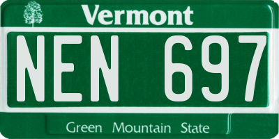 VT license plate NEN697