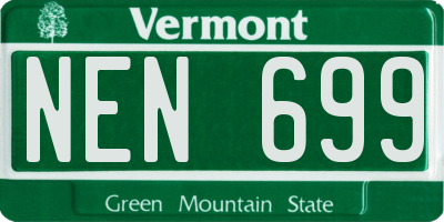 VT license plate NEN699