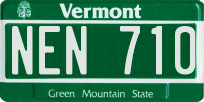 VT license plate NEN710