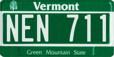 VT license plate NEN711