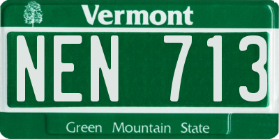 VT license plate NEN713