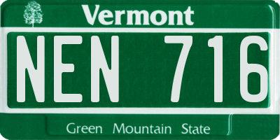 VT license plate NEN716