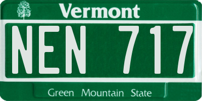 VT license plate NEN717