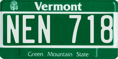 VT license plate NEN718