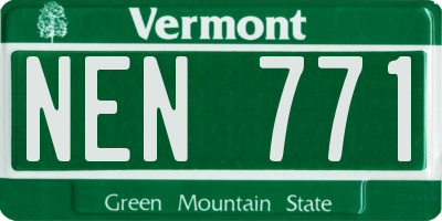 VT license plate NEN771