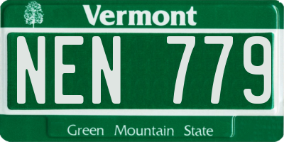 VT license plate NEN779