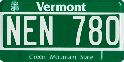 VT license plate NEN780