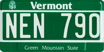 VT license plate NEN790