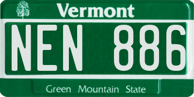 VT license plate NEN886