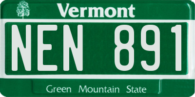 VT license plate NEN891