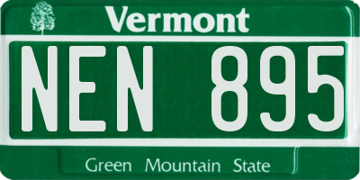 VT license plate NEN895