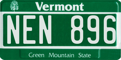 VT license plate NEN896