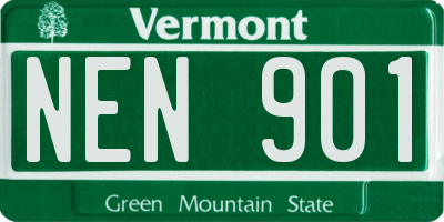 VT license plate NEN901