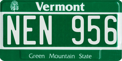 VT license plate NEN956