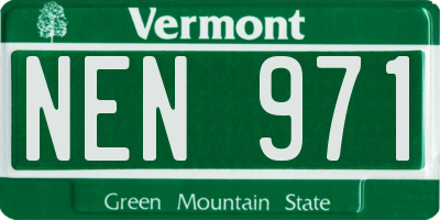 VT license plate NEN971