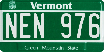 VT license plate NEN976