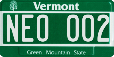 VT license plate NEO002