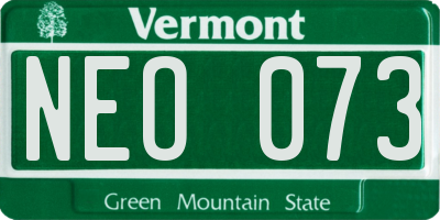 VT license plate NEO073