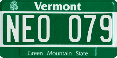 VT license plate NEO079