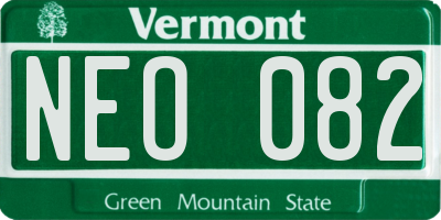 VT license plate NEO082