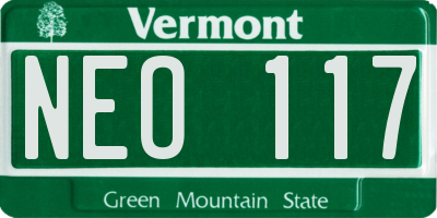 VT license plate NEO117