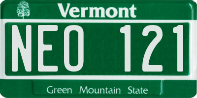 VT license plate NEO121