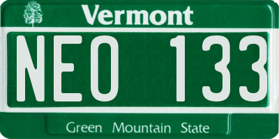 VT license plate NEO133