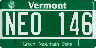 VT license plate NEO146
