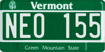 VT license plate NEO155