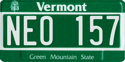 VT license plate NEO157