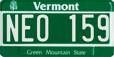 VT license plate NEO159