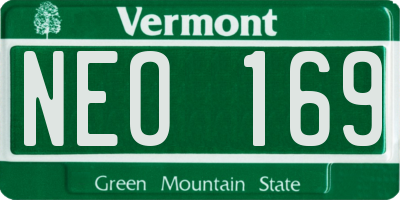 VT license plate NEO169
