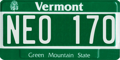 VT license plate NEO170